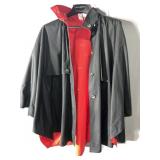 Womenï¿½s Red and Black Rain Cape