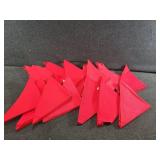 Multiple red knapkins