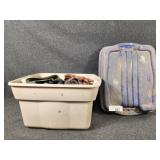 Small Tote with Work Gloves