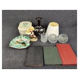 Vintage Vase Black Peacock, Candle Holder and More