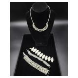 Costume jewelry necklace and bracelets