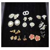 Vintage clip on earrings and pendants