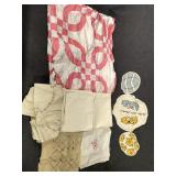 Embroidered Cotton Squares, Fabric & more