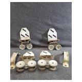 Metal hangers for barn doors and more