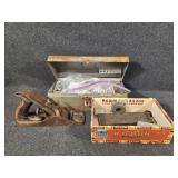 Tool Box with Drill Bits, Wood Planer, and More