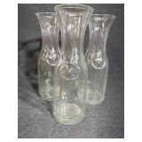 (4) 1liter Glass wine carafes