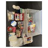 Small Tote of Sewing Supplies
