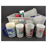 Tote with Variety of Plastic Cups