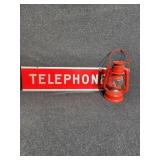 Vintage Metal Telephone Sign and More