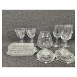 Glass Butter Dish, Wine Glasses, Glass Candle