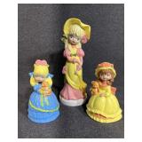 Hand painted ceramic girls