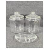 Gallon Glass Jars(2), Divided Glass Dish