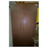 Brown Metal Storage Closet