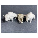 Ceramic Bison unpainted, Painted cow skull