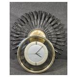 Vintage Syroco Sunburst Clock, Quartz Clock