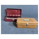 2 metal toolboxes