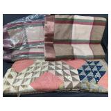 Vintage Quilt and Wool Blankets (2)