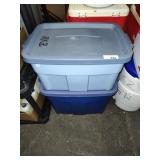 Totes with Variety of Spray Paint and Cleaner