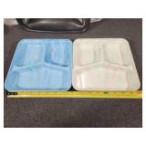 Plastic Divided Plates w/lids, Condiment Bottles