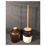 Small crock/ butter churn and More