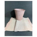 Pink wicker , Pink rugs