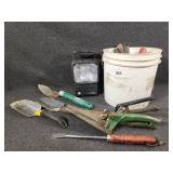 Small Bucket with Garden Tools