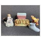 McCoy Scottie Dog Planter, Shawnee Pottery Clown