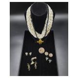 Costume jewelry and earrings