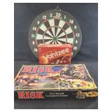 Dart board and vintage games