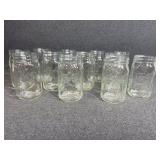 12 Wide Mouth Quart Canning jars