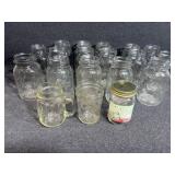 16 Qt Canning jars, 2 Pint jars, 1 Mason Glass mug