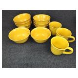 Yellow Home Trend Bowls and Coffee Cups