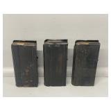 (3) M1 Carbine Clips, (2) Loaded (1) Empty