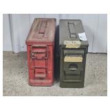 2 Narrow Metal Ammo Boxes