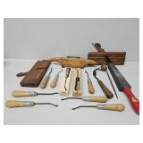 Flat Chisels, Wood Checkering Tools