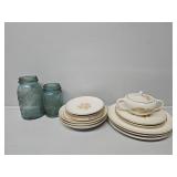 Golden Wheat Dishes, Ball Jars