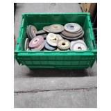 Tote with Grinding Wheels