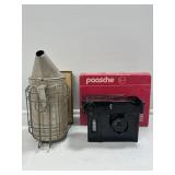 Accordion style bee smoker, Airbrush Set, Leitz