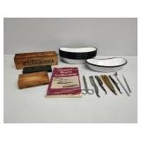 Kidney Bean Shape Medical Pans, Straight Razor