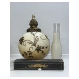 Glass Lamp Shade, Oil Lamp Chimney, Q.R.S Scroll