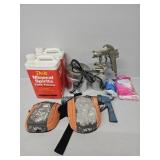 Paint Sprayer, Mineral Spirits, Caulk Gun