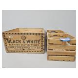 Black and White Blended Scotch Whiskey Wooden
