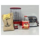 Cuisinart popcorn maker, Popcorn Kernels, Toaster