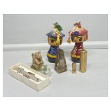 Wooden Asian Bobble Head, 2cc Glass Hypodermic