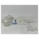 vintage Avon candy dish(2)Lead Crystal Candle