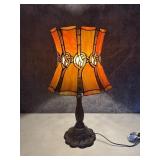 Vintage Cast Iron Lamp base w/ Homemade Shade
