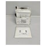 Tow Toggle Switches White Covers