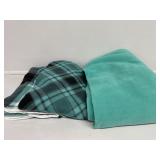 Fleece Material- Green, Black and Green