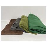 Fleece Material- Greens, Gray and Brown