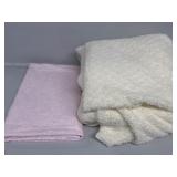 White texture fleece, Small amount of pink fleece